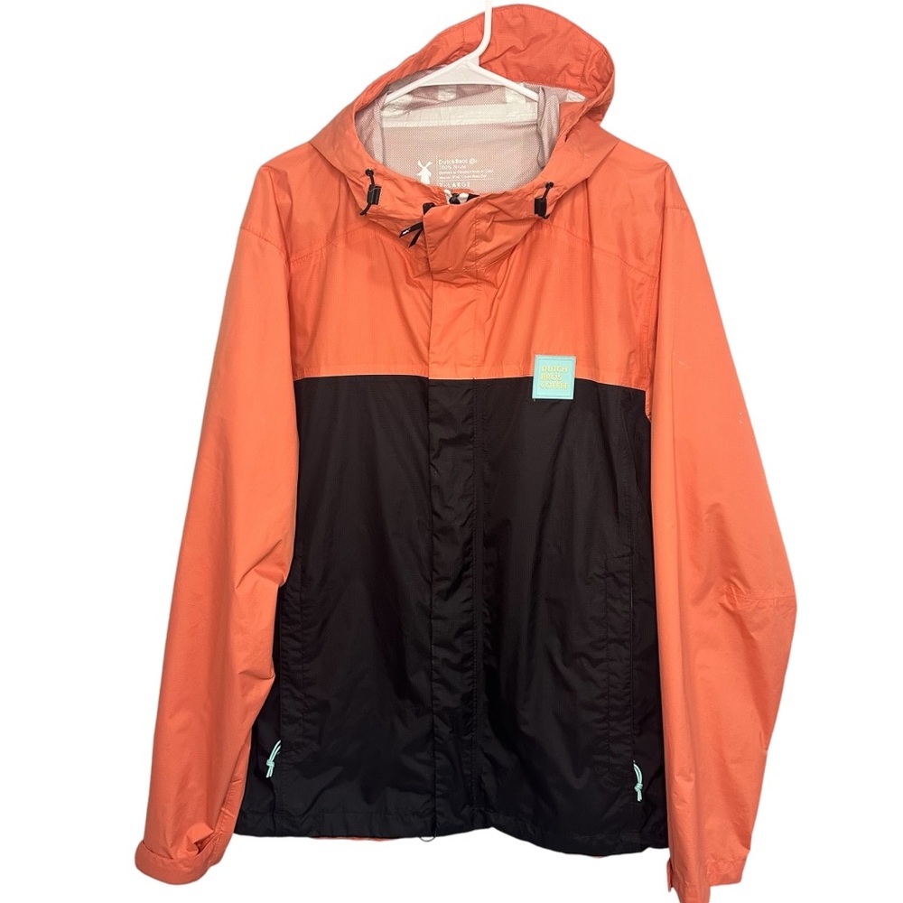 Dutch Bros SALE XL Salmon Pink/Peach Windbreaker Rain Jacket Pockets DB 1992 …